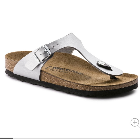 Used sz 6 Silver Birkenstock Gizeh - Picture 5 of 5